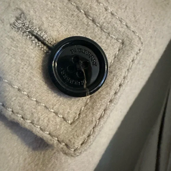 Burberry London Women’s Wool Cashmere Long Belted Coat Beige Camel size 12-14 - Picture 12 of 16